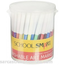 School Smart Non-Toxic Washable Marker Fine Tip Assorted Colors Pack of 100